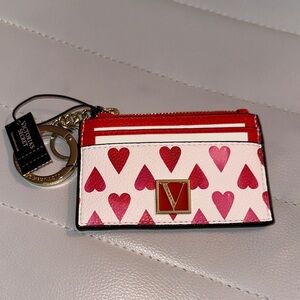 Victoria's Secret Red and Pink Heart Card Holder